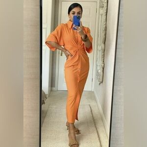 Orange Asymmetrical Dress